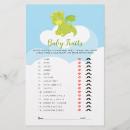 Lámina Juego de ducha Dragon para bebé