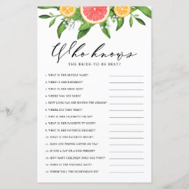 Lámina Juego de Ducha La Novia Que Mejor Conoce Toronja