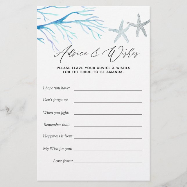 Lámina Juego de ducha náutica de algas (Anverso)