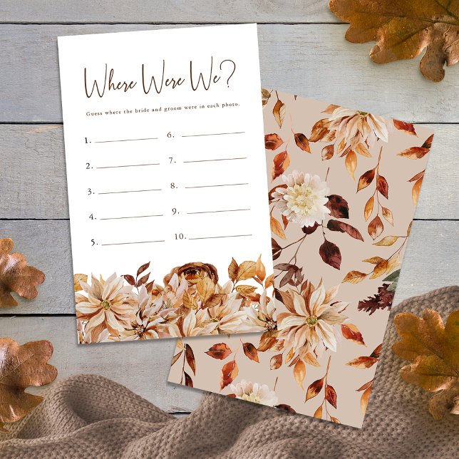Lámina Juego de ducha nupcial de otoño (Autumn Bridal Shower Game
)