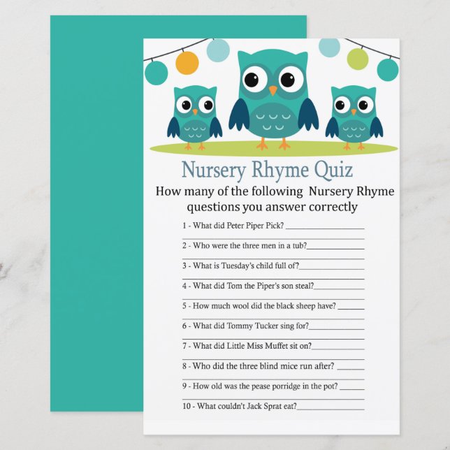 Lámina Juego de ducha para bebés con Rhyme Prueba de Nurs (Anverso / Reverso)