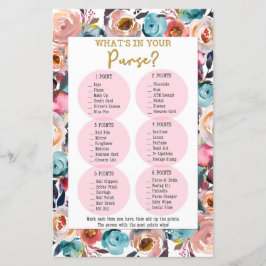 Lámina Juego de Ducha ¿Qué Hay en Tu Bolso, Juegos de Duc