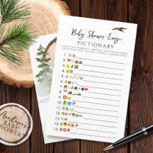 Juego de Emoji Baby Shower de Baby Woodland