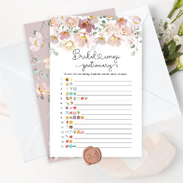 Lámina Juego de emoji de flores silvestres