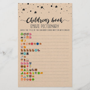Lámina Juego de Emoji de libros para niños con respuestas