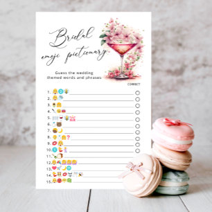 Lámina Juego de Emoji de Petales y Prosecco Flora Rosa
