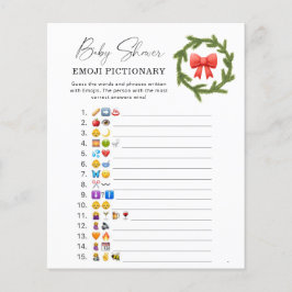 Lámina Juego de emoji para bebés de invierno