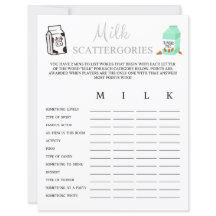 Juego de escatergories de la leche