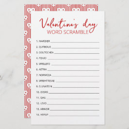 Lámina juego de fiesta de juegos de Word Scramble para el