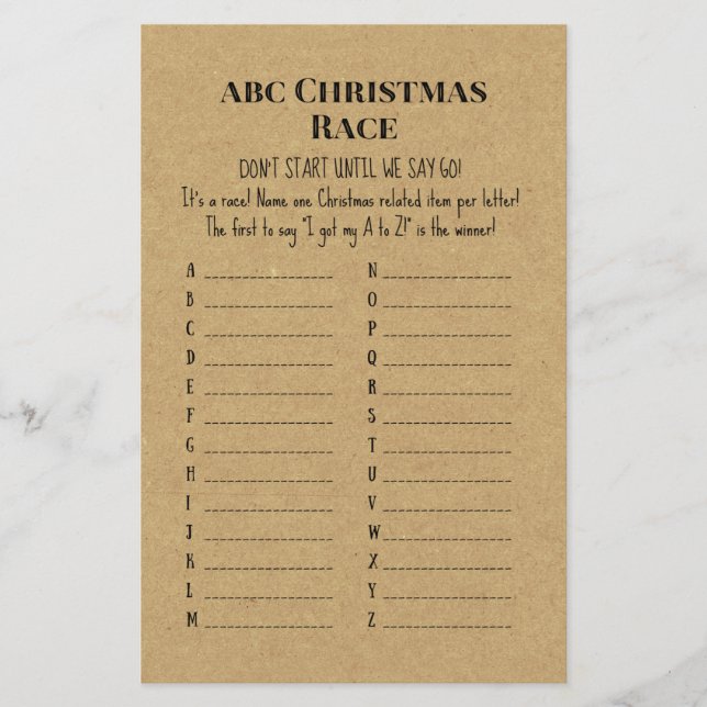 Lámina Juego de Fiesta de Navidades Rústicos de Familia I (Anverso)