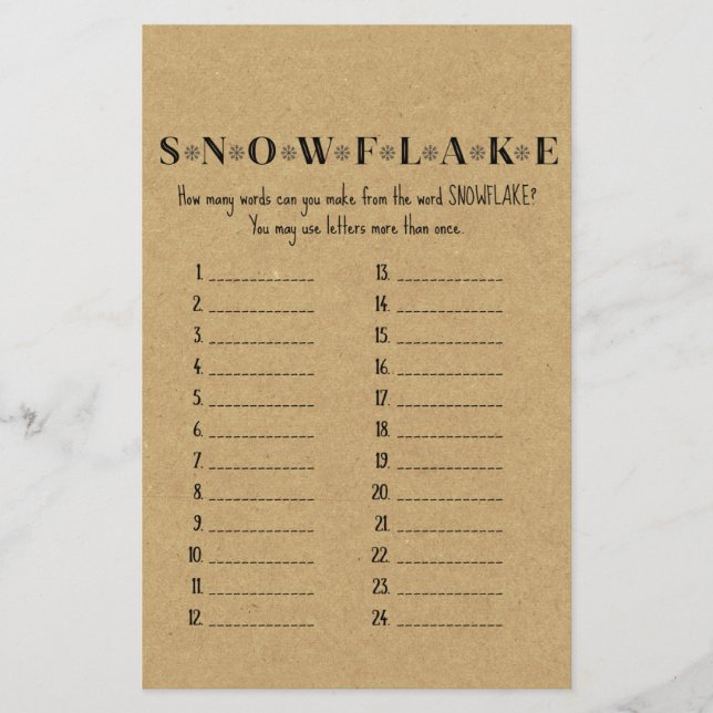 Lámina Juego de Fiesta de Navidades Rústicos de Familia I (Anverso)