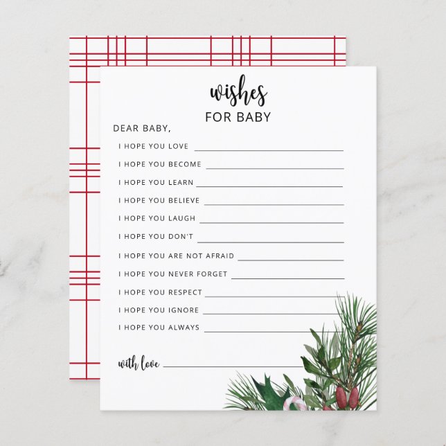 Lámina Juego de Fiesta Evergreen | deseos de juego para b (Anverso / Reverso)