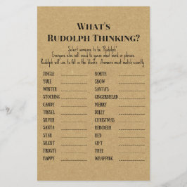 Lámina Juego de fiesta navideña rústica familiar IMPRESO