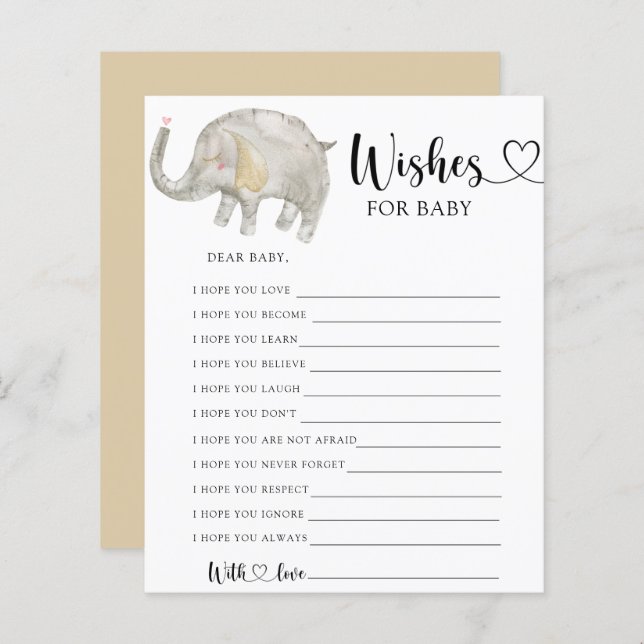 Lámina Juego de Fiesta para elefantes pequeños | deseos d (Anverso / Reverso)