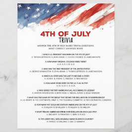 Lámina Juego de Fiestas con el apodo estatal 4 de julio