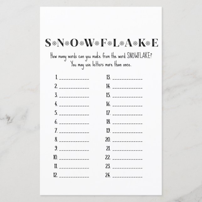 Lámina Juego de Fiestas de Navidades familiares IMPRESION (Anverso)