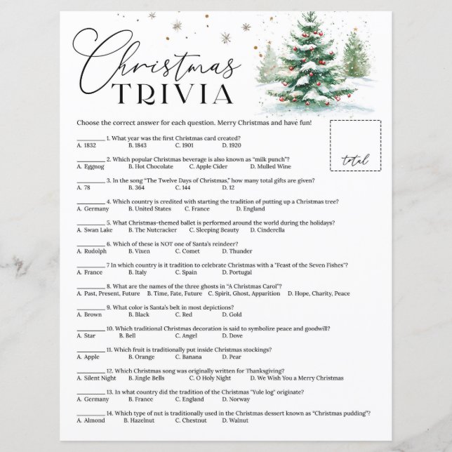 Lámina Juego de fiestas navideñas para los navidades (Anverso)