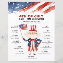 Lámina Juego de Fiestas Tío Sam 4 de Julio