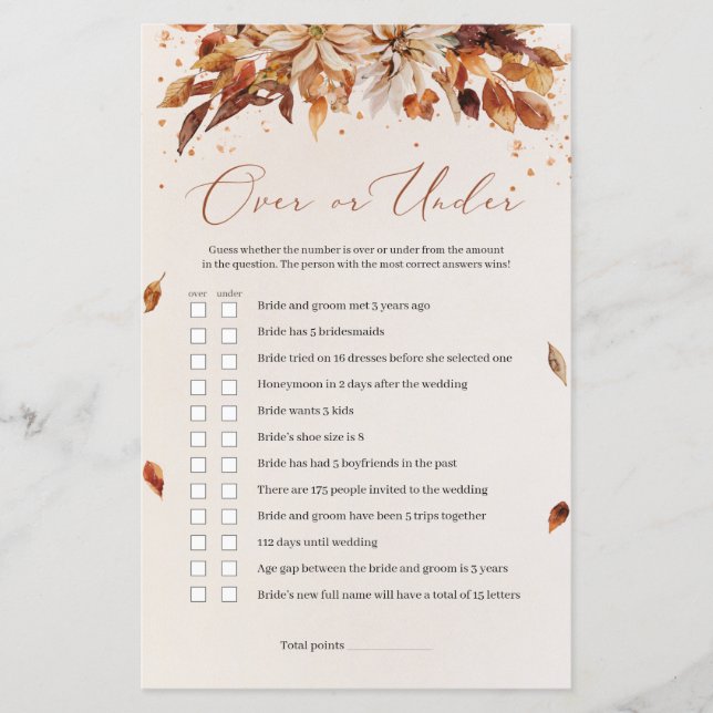 Lámina Juego de flores naranjas que caen, floral boho, so (Anverso)