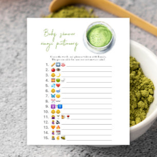 Lámina Juego de fotos de la Emoji de la ducha de bebé Mat