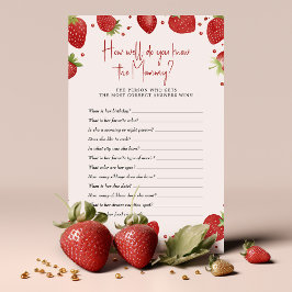 Lámina Juego de fresas ¿Qué tan bien conoces a mamá?