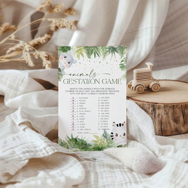 Lámina Juego de gestación de animales de Safari Animals d (Subido por el creador)