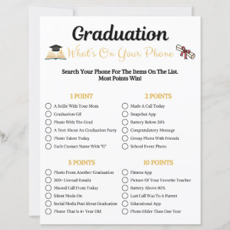 Lámina Juego de graduación: ¿Qué hay en tu teléfono?
