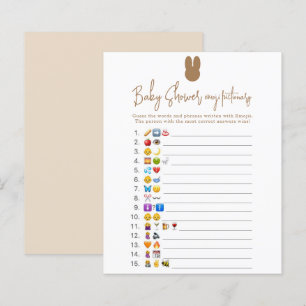 Lámina Juego de imágenes de Emoji de conejo simple para b