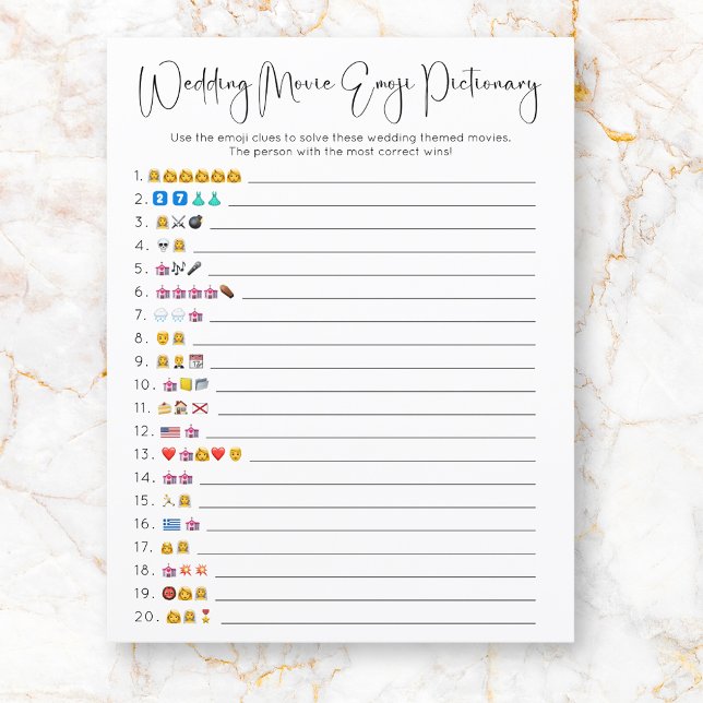 Lámina Juego de imágenes de Emoji de películas Boda de gu (Subido por el creador)