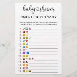 Lámina Juego de imágenes de emojis para baby shower