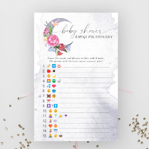 Lámina Juego de imágenes de la Emoji Baby Shower Over the