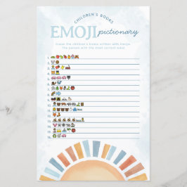 Lámina Juego de imágenes de la Emoji Baby Shower Sunshine