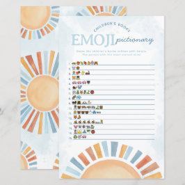 Lámina Juego de imágenes de la Emoji Baby Shower Sunshine