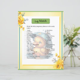 Lámina Juego de juego de golosinas de Baby Shower con cue