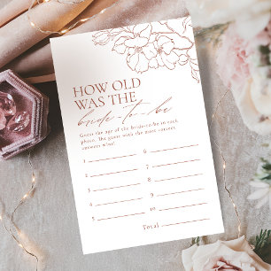 Lámina Juego de la novia oxidada floral qué edad tenía