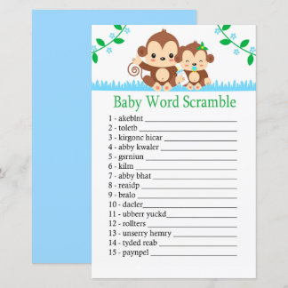 Lámina juego de la palabra "bebé"