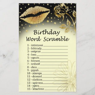 Lámina Juego de la Palabra de Aniversario de los Límites 