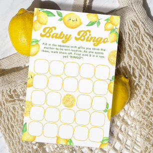 Lámina Juego de limón Baby Shower Baby Bingo