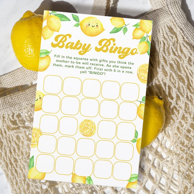 Lámina Juego de limón Baby Shower Baby Bingo (Subido por el creador)