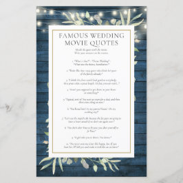 Lámina Juego de lluvia de boda con citas de películas fam