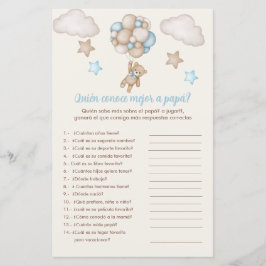 Lámina Juego de los osos y los globos azules que conoce a