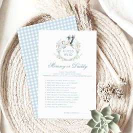 Lámina Juego de mamá o papá de Baby Shower de la cigüeña