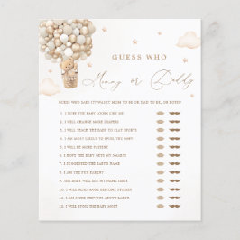 Lámina Juego de mamá o papá de Teddy Bear Baby Shower