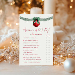 Lámina Juego de mamá o papá para navidades