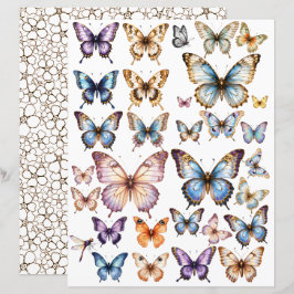 Lámina Juego de mariposa acuarela para corte exigente