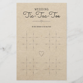 Lámina Juego de mesa de boda Tic-Tac-Toe con corazón