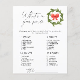 Lámina Juego de minimalismo invernal ¿Qué hay en tu bolso