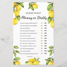 Lámina Juego de moda Citrus Lemon Mommy o Daddy