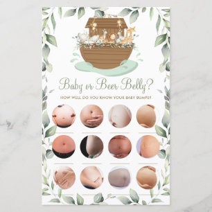 Lámina Juego de Noah's Ark Greenery Baby o Beer Belly