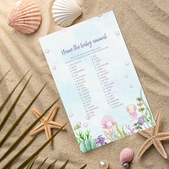 Lámina Juego de nombre animal submarino (Subido por el creador)